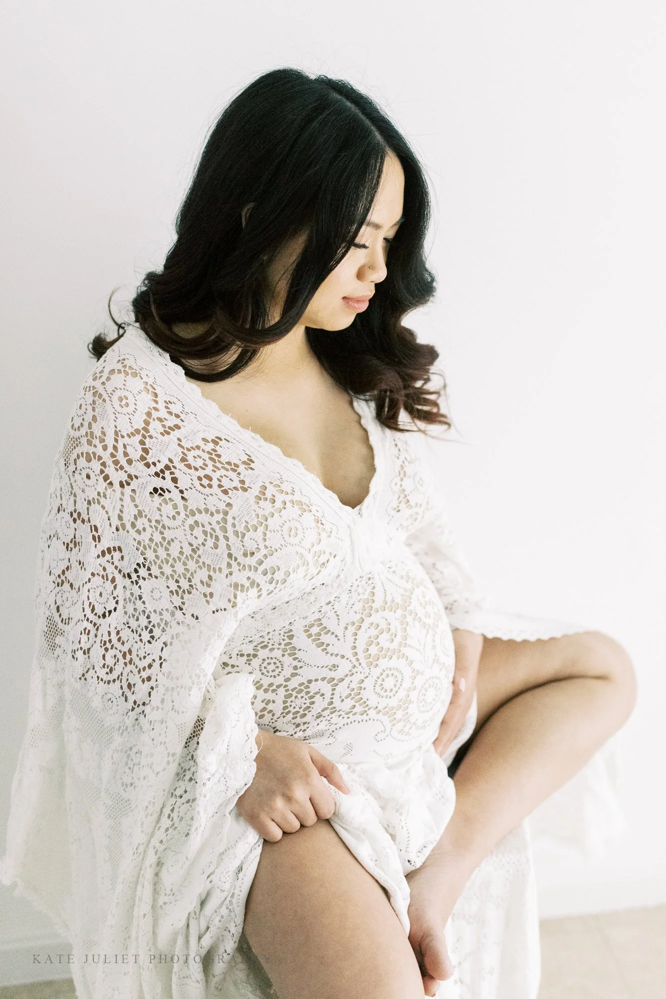 Intimate Maternity Studio Session | Northern VA Pregnancy Photographer