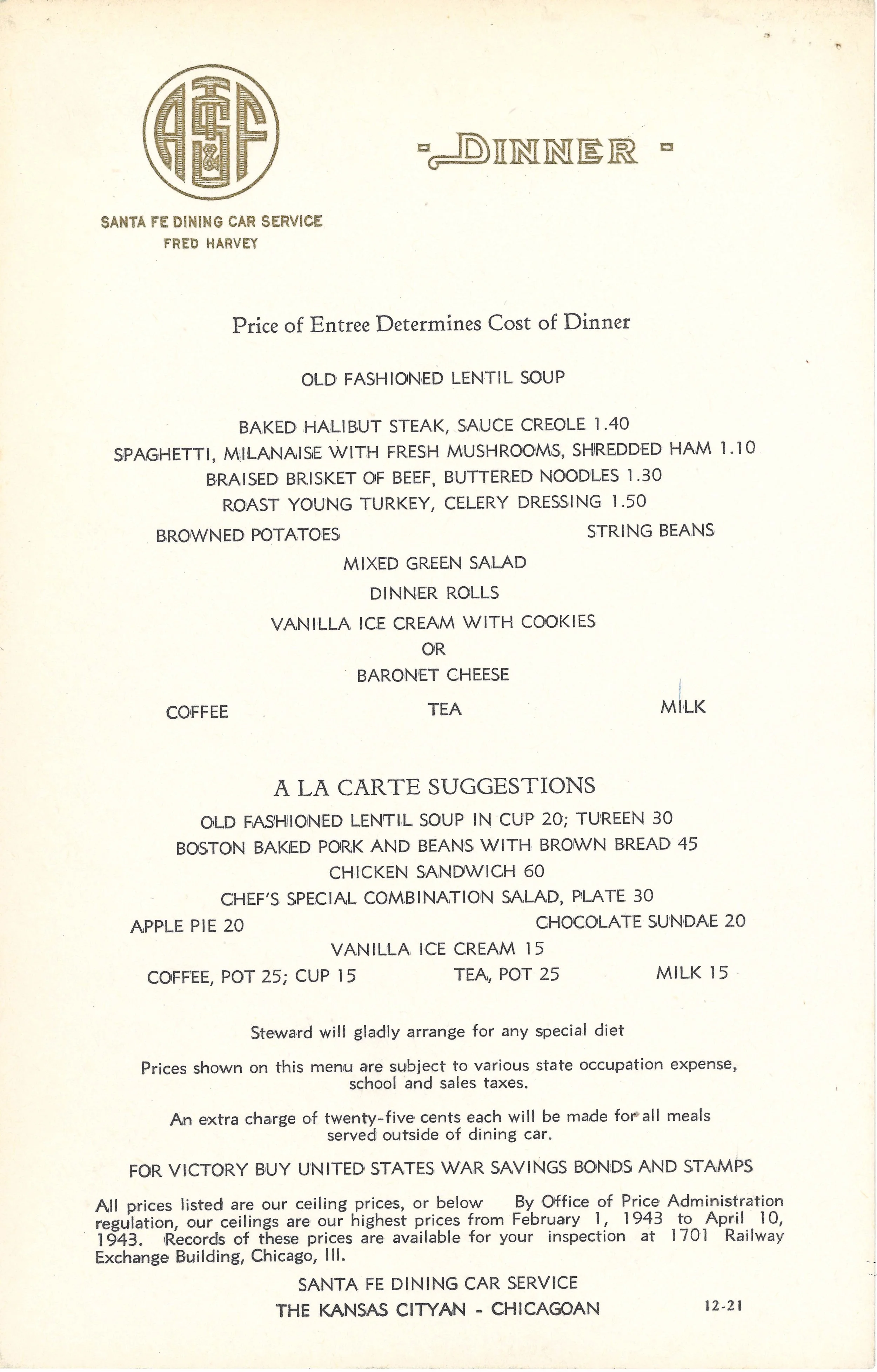 Santa Fe Menus — Texas Compound