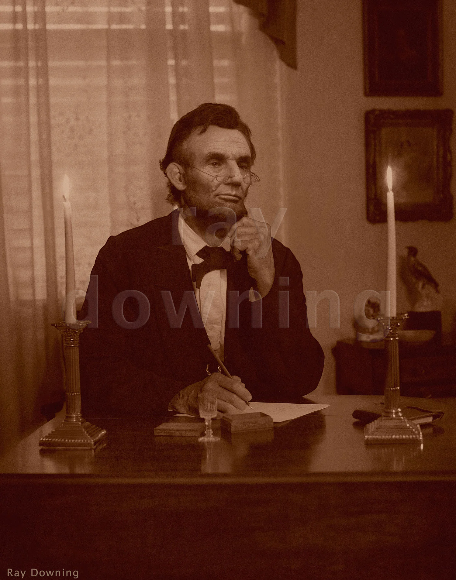 Abraham Lincoln at his desk