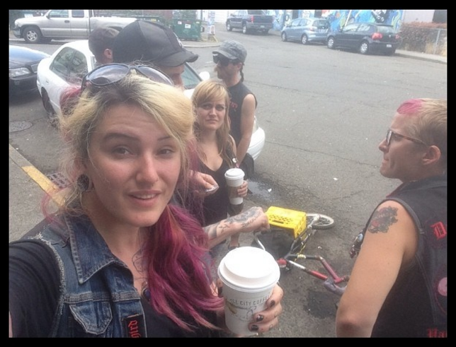 After a 45 hour drive- then hanging out with friends all night. (Very little sleep)