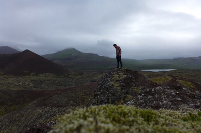 This is Arlin lurking around a Volcano in Snæfellsnes