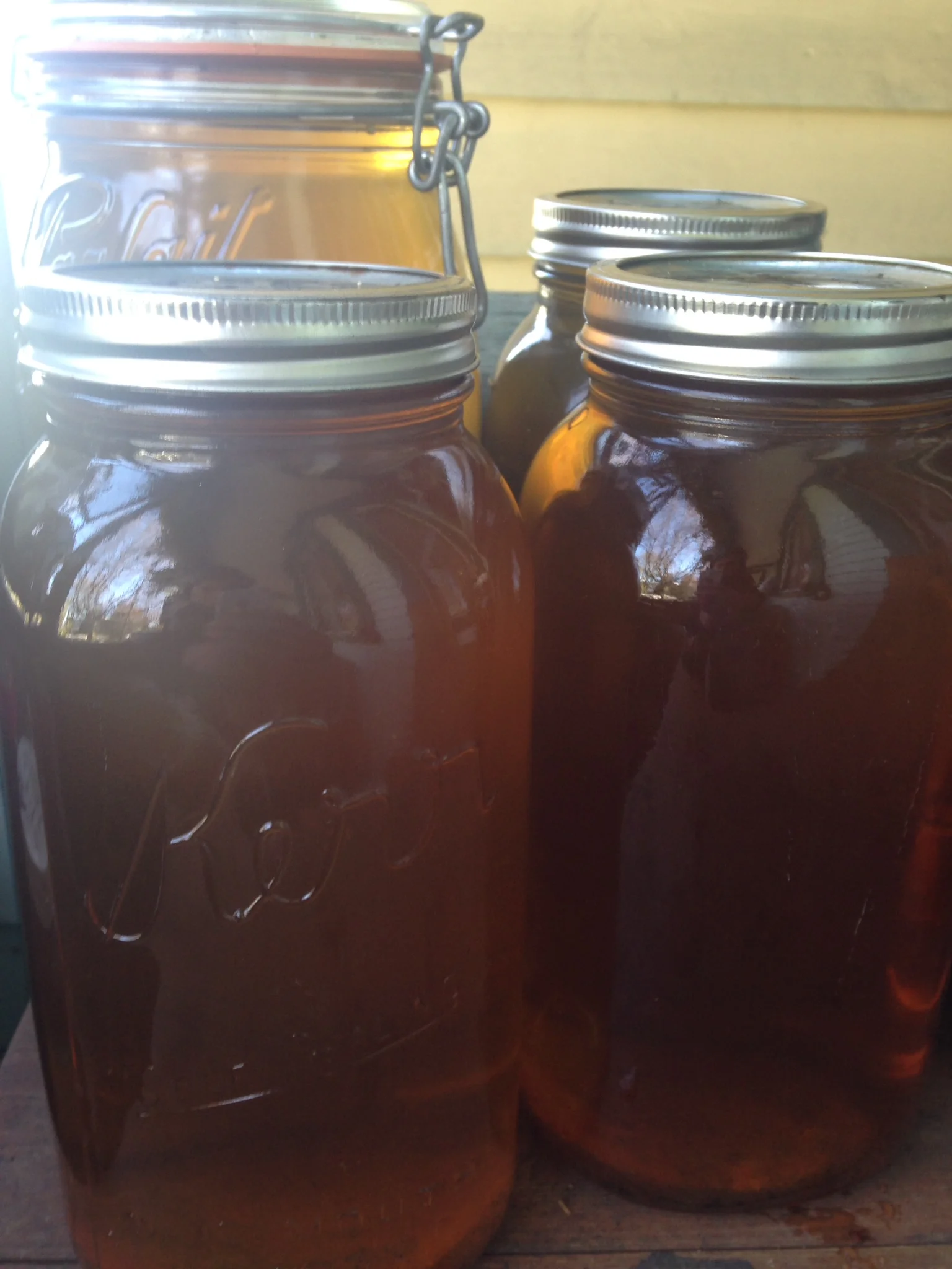 Finished jars of mordant!!