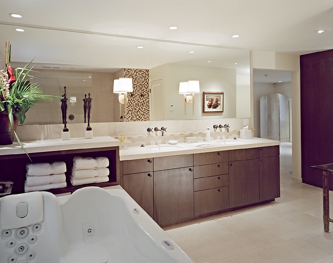 Expansive master bathroom