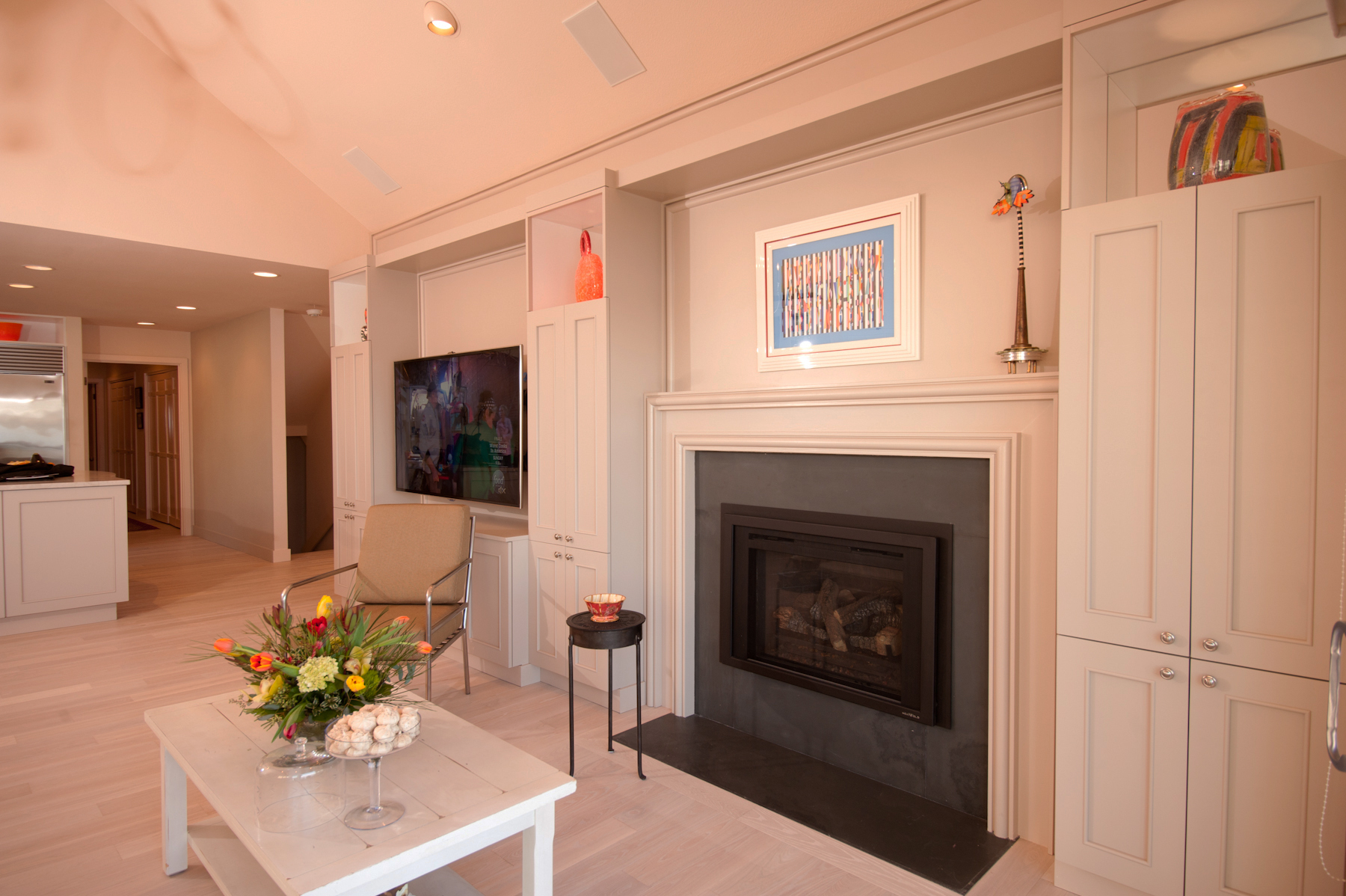 Transitional fireplace