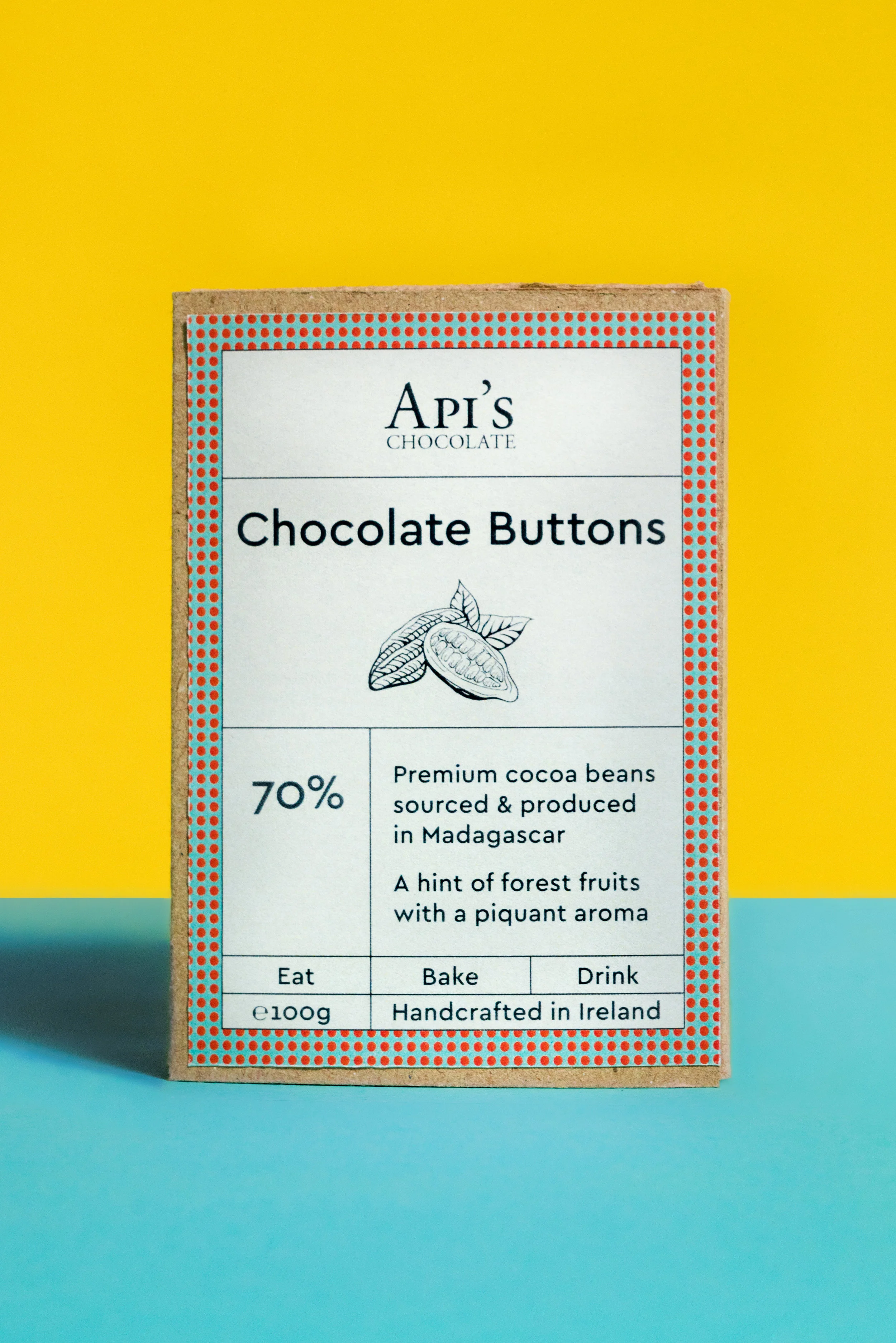 Api's Chocolate Rebrand, Designed by Ellen Martin & Sarah O'Neill