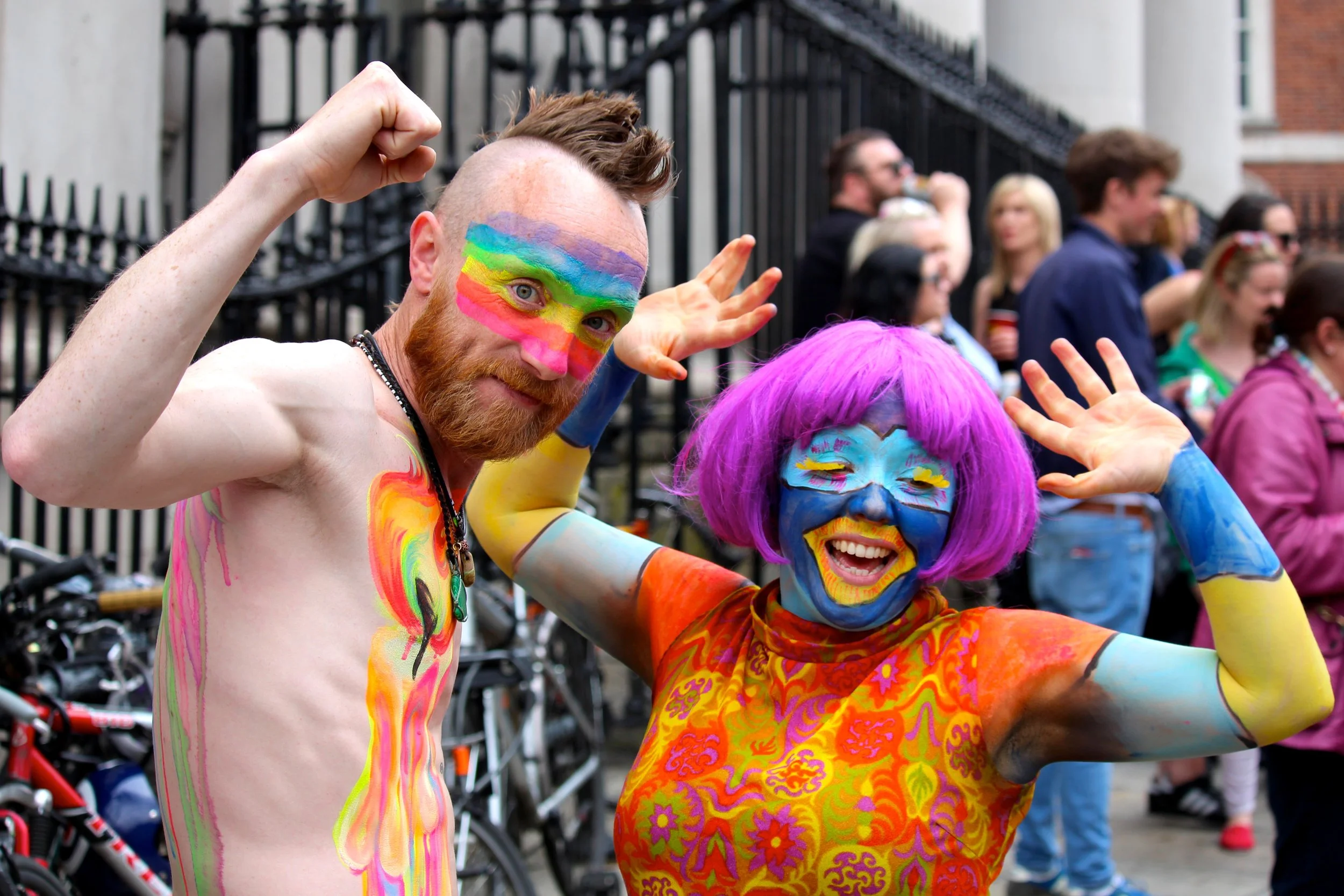 Thomas McDermott and Sara Jane Flynn celebrate the results on 23 May 2015. Photography by James Gabriel Martin