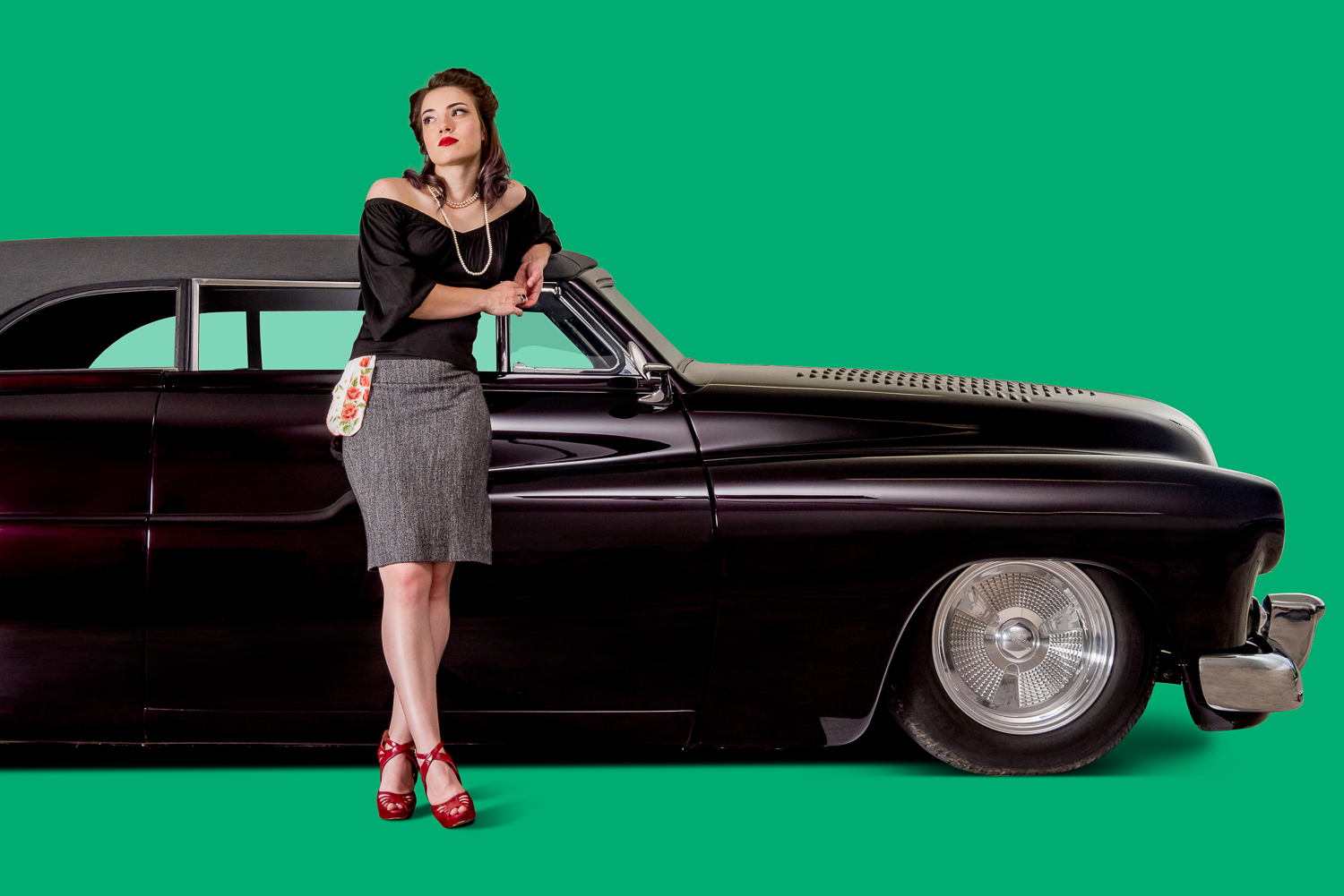 9commercial photography of cars with models in pin-up poses.jpg