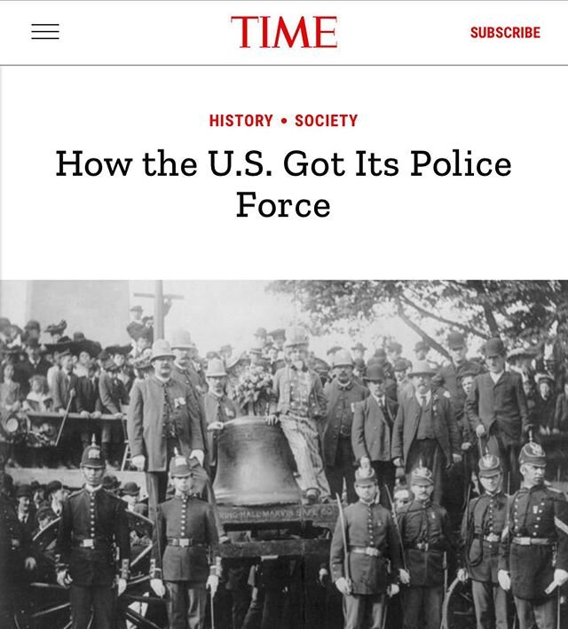 How the US got it&rsquo;s police force...Full Article Link In Bio