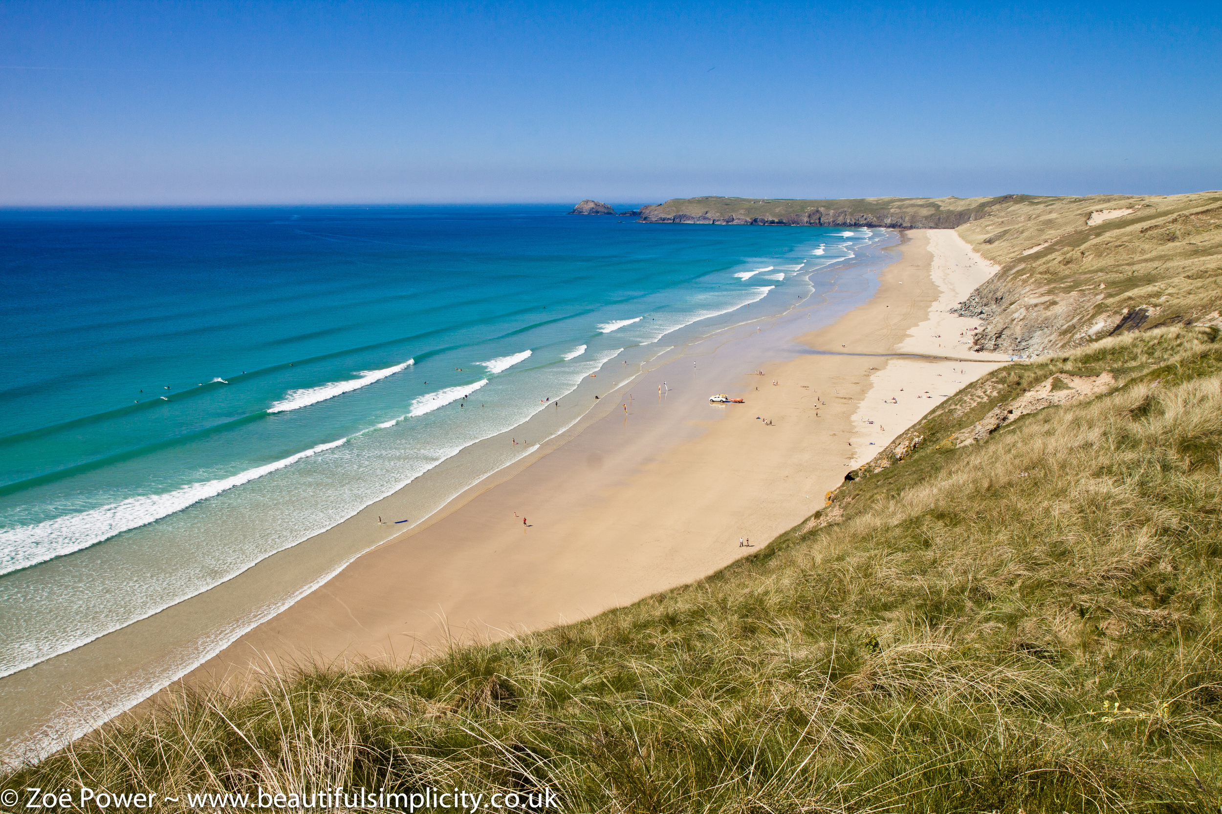 Perranporth viewed from the cliff path