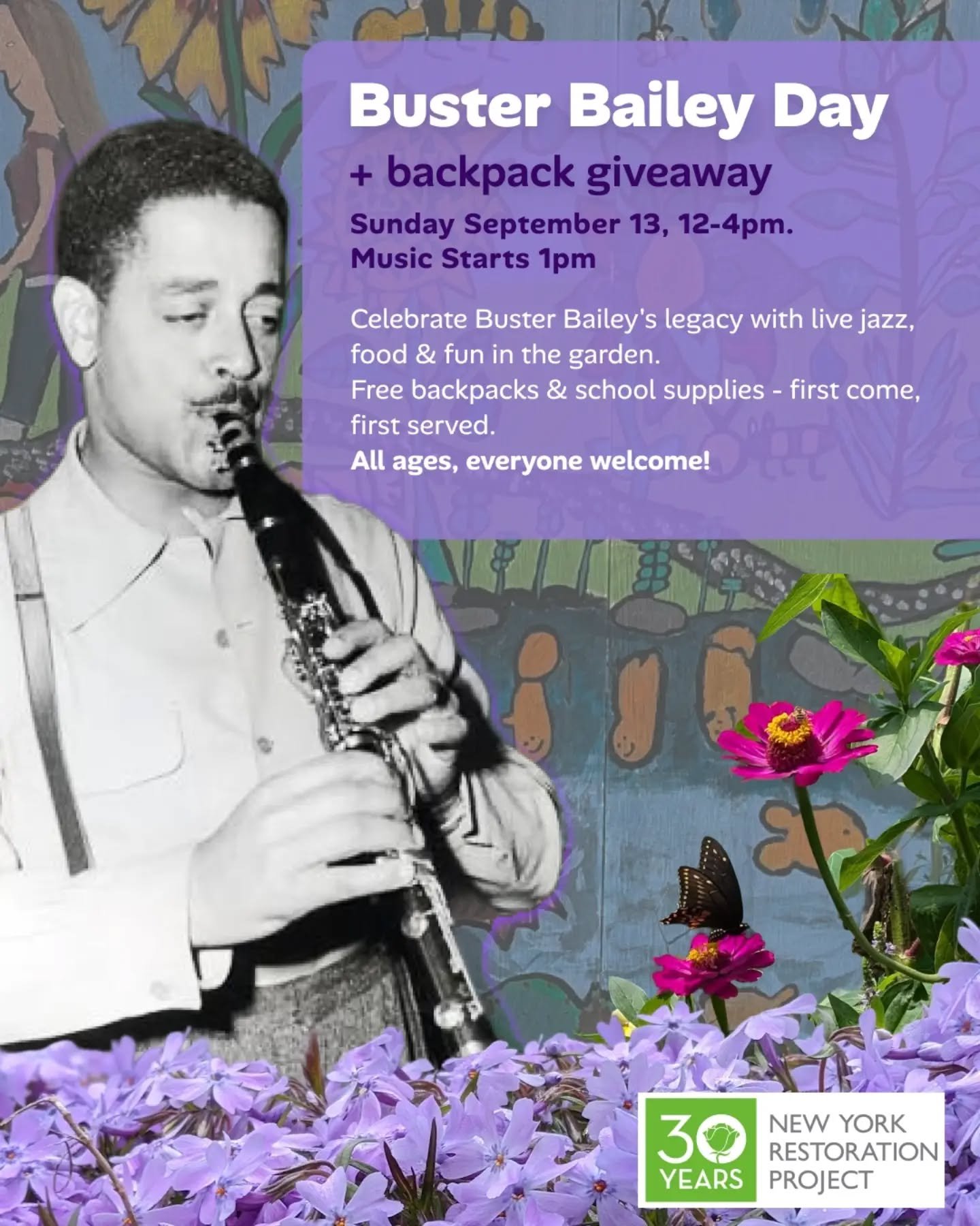 Buster Bailey Day is back! Join us to celebrate his life and legacy.

Sunday, September 13, noon to 4. Music starts at 1.

Good food, good neighbors, and the best afternoon we have all year.

The lil ones are starting school that week, so we will als