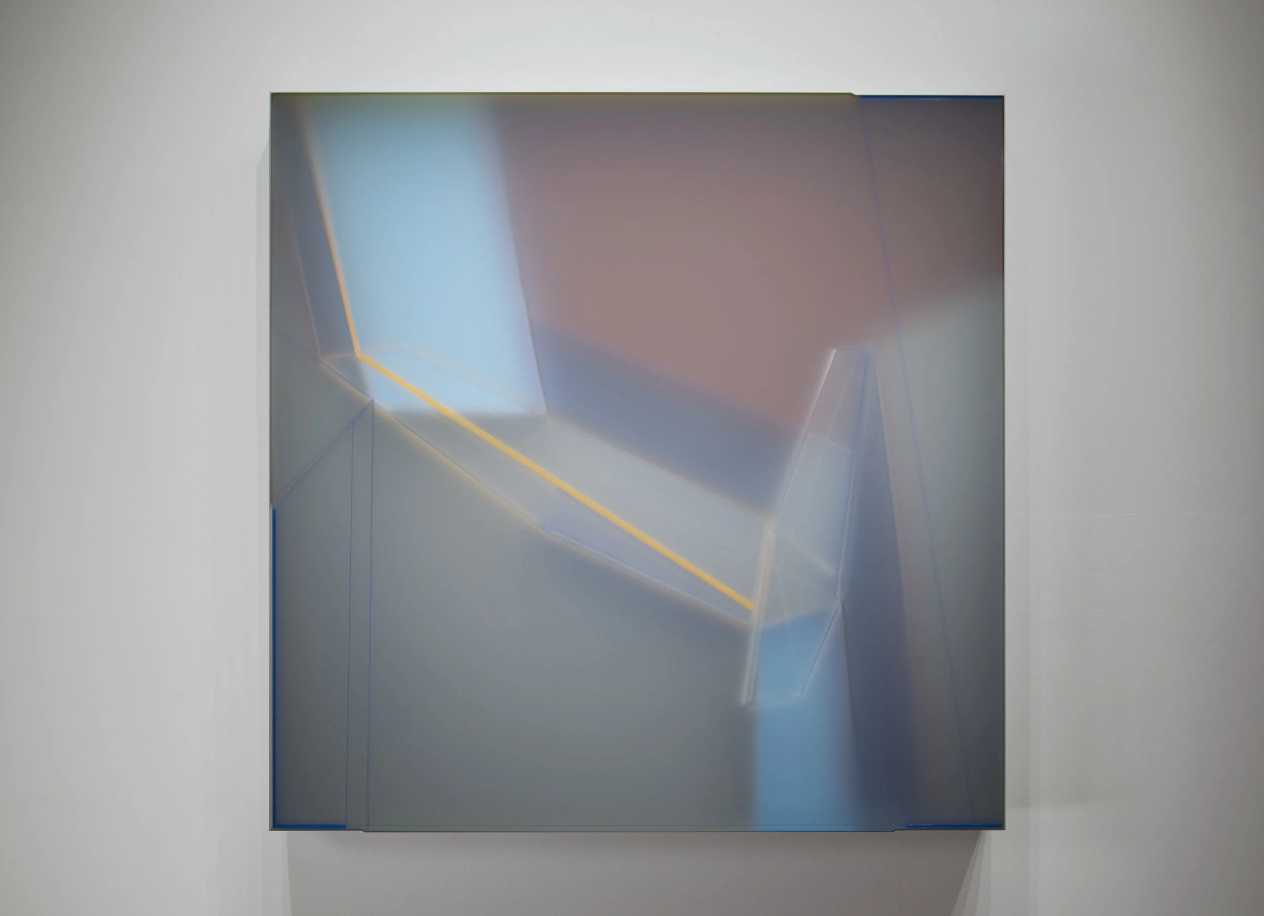KAL MANSUR | "GRAY VALKYRIE 16" | ACRYLIC GLASS CONSTRUCTION | 32 x 32 x 3 inches | INQUIRE