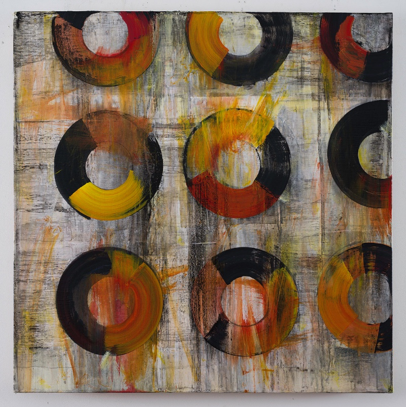 Acrylic on canvas. 3' x 3'