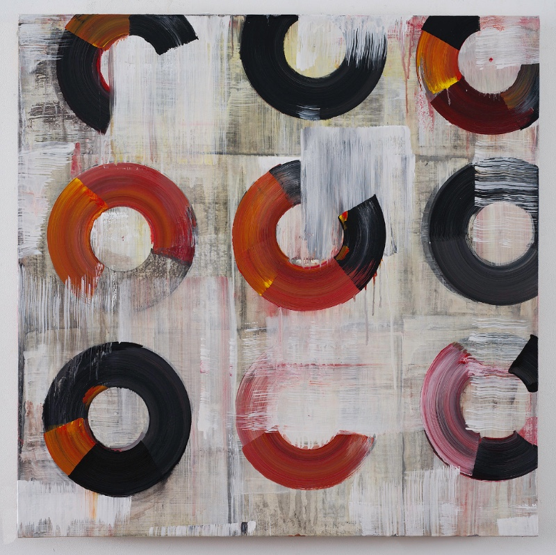 Acrylic on canvas. 3' x 3'