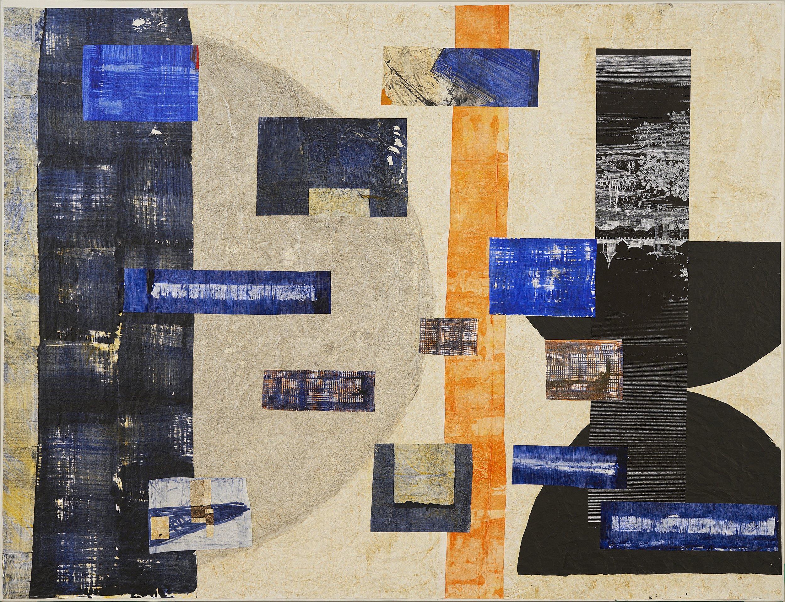 Adam Siegel, Day Break Series,  5' X 78", mixed media on canvas, 2024