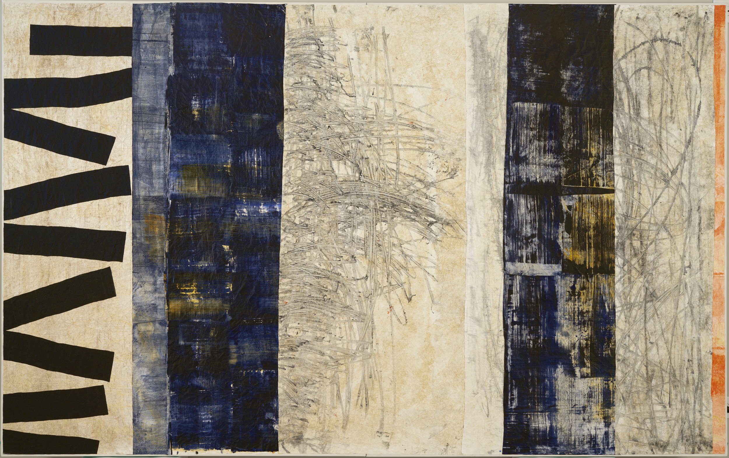 Adam Siegel, Day Break Series, 5' X 8', mixed media on canvas, 2024
