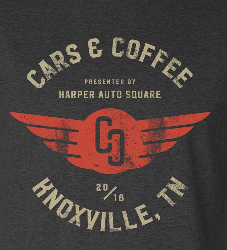 Harper Auto Square's Cars & Coffee 2018 T-Shirt by Label Industries (Grey)