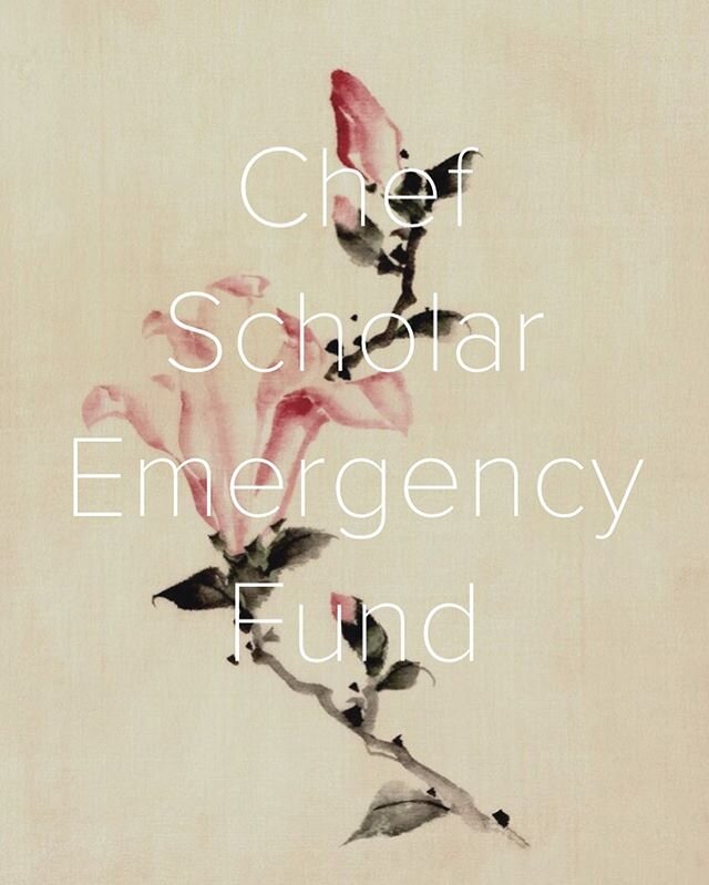 Today we are launching The Gohan Society Chef Scholars &amp; Restaurant Emergency Fund. 100% of all funds raised will provide direct help to our extraordinary Chef Scholars and workers who have been devastated by the Covid-19 virus. Link in bio to do