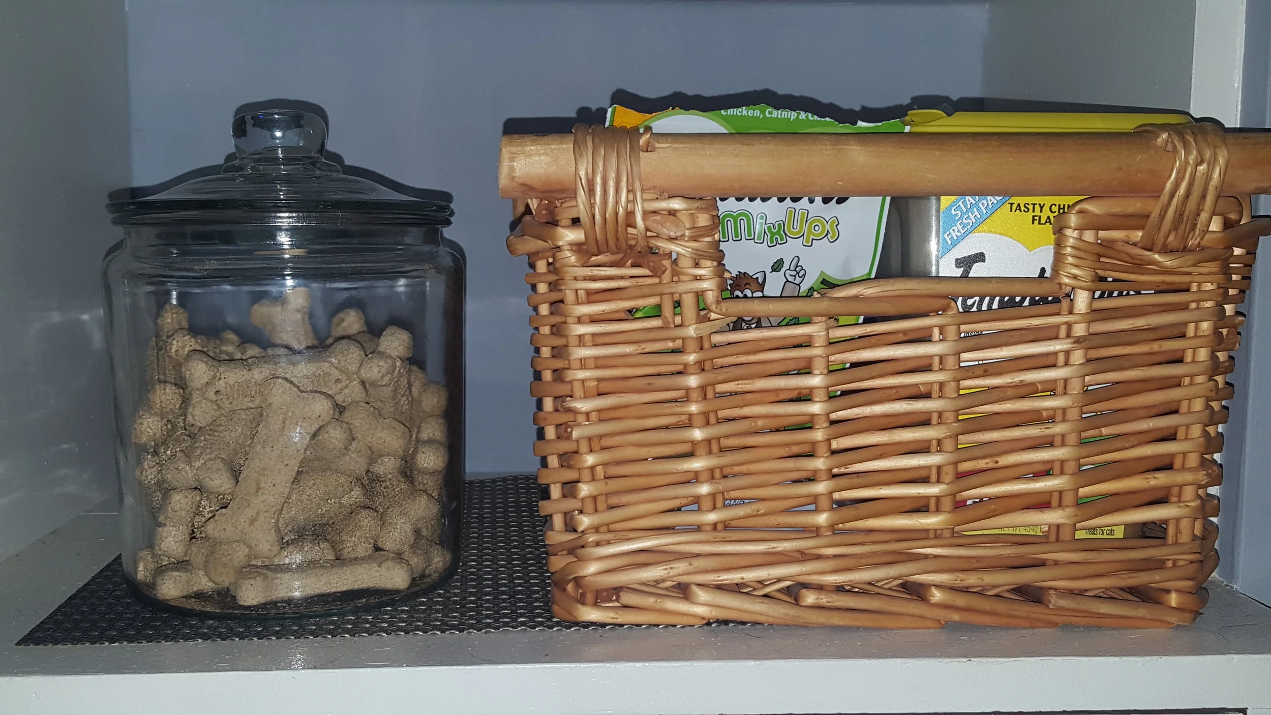 Our pets' snack station