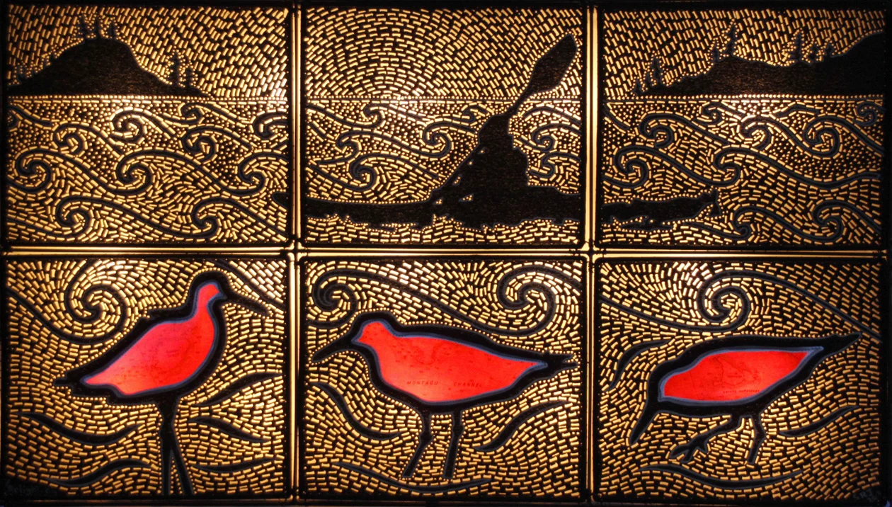 Sandpipers (magnitized panel on light box)