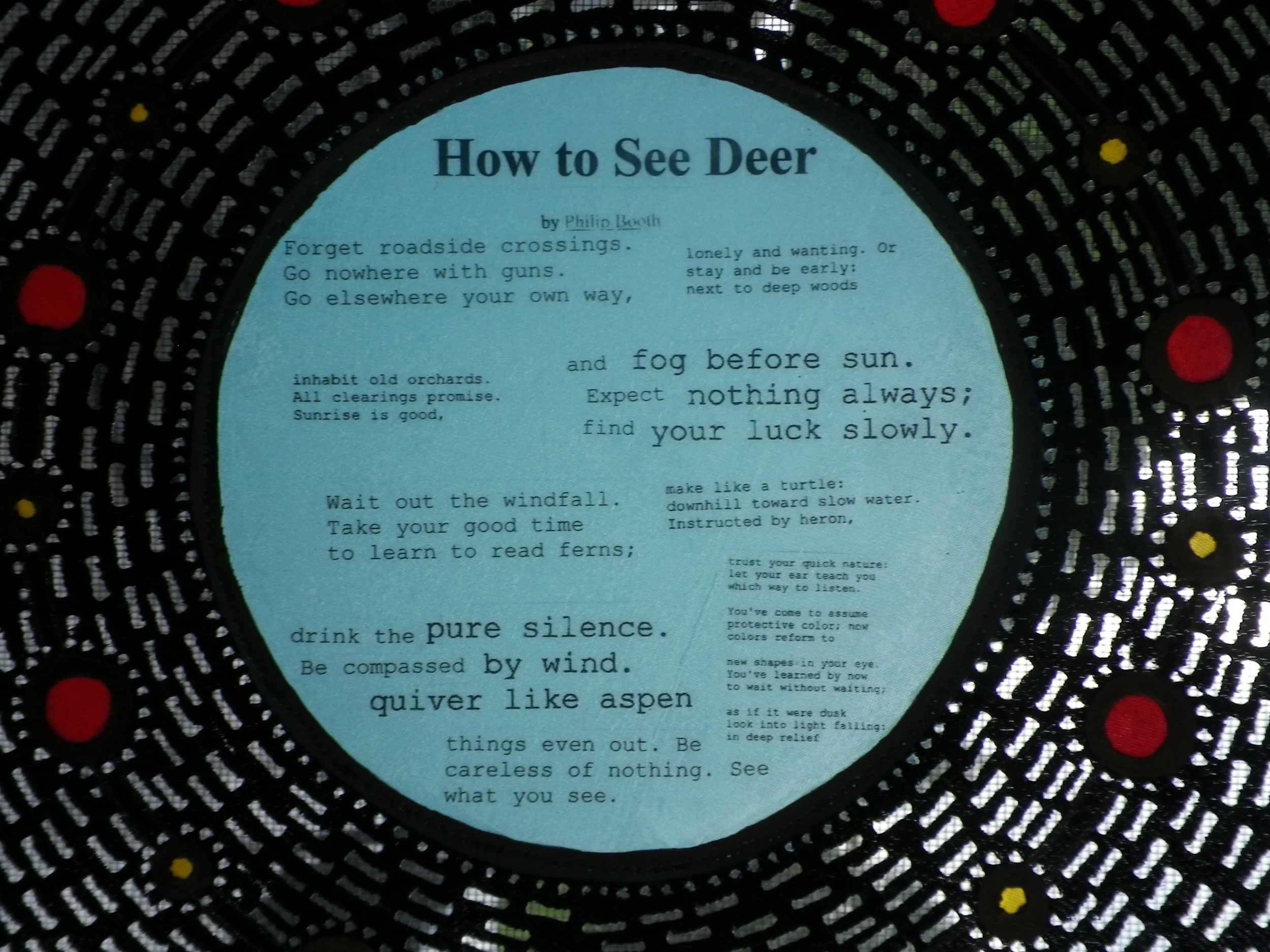 How to See Deer, Woodland (detail and poem)