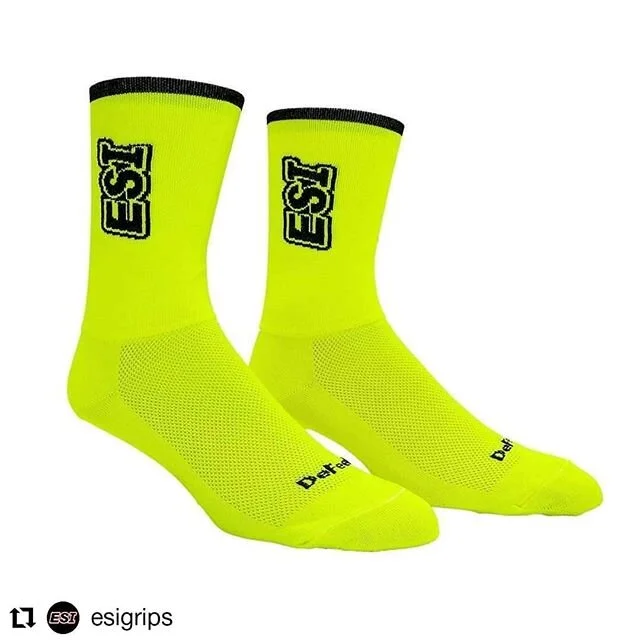 #Repost @esigrips
&bull; &bull; &bull; &bull; &bull; &bull;
📢 New Product Alert! 📢 Our new ESI @defeet Socks are here! These babies are bright, neon and oh so comfortable. Shop at https://esigrips.com/apparel/defeet-aireator-socks-neon-yellow or th