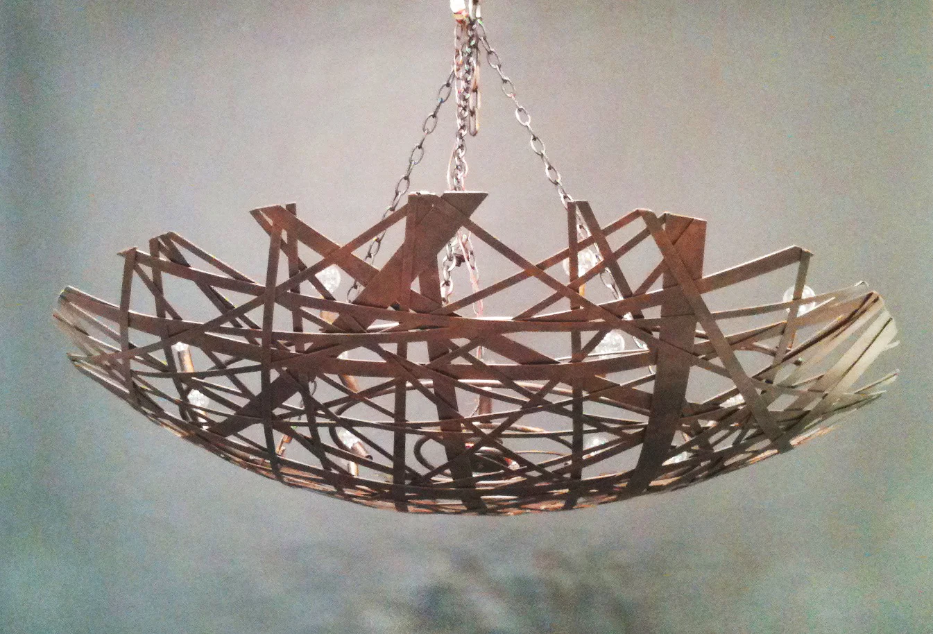 Star weave round Chandelier