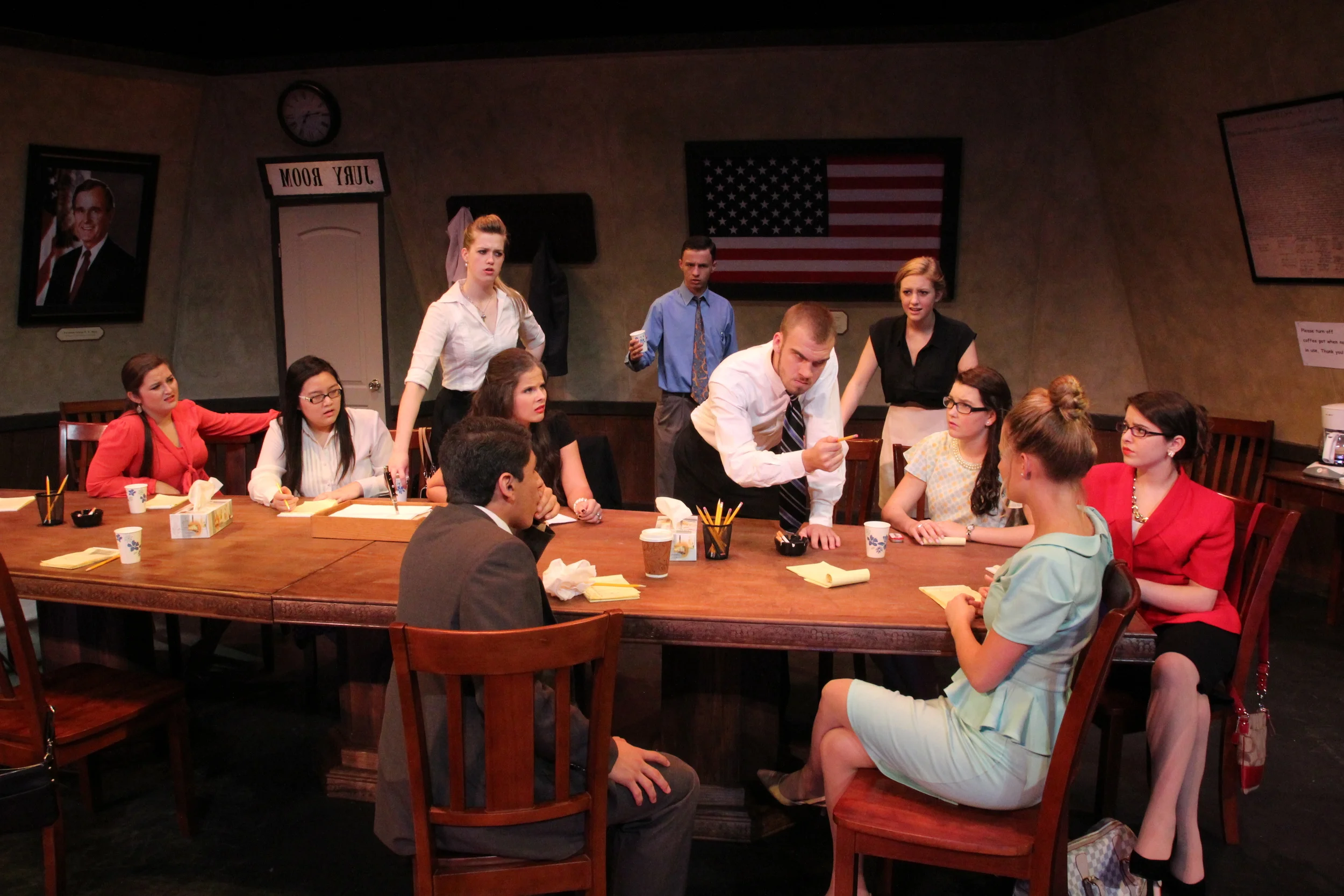   Twelve Angry Jurors   Directed by: Chocs Landgrebe  Production Designer and Technical Director: Joshua Heerssen 