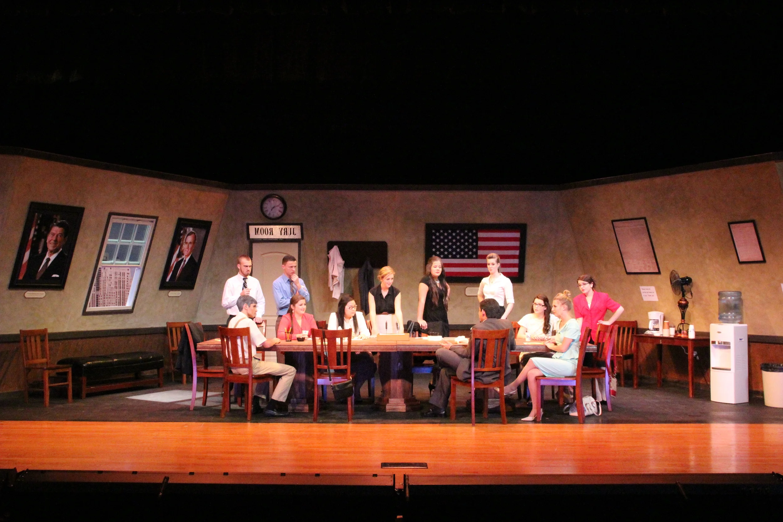   Twelve Angry Jurors   Directed by: Chocs Landgrebe  Production Designer and Technical Director: Joshua Heerssen 