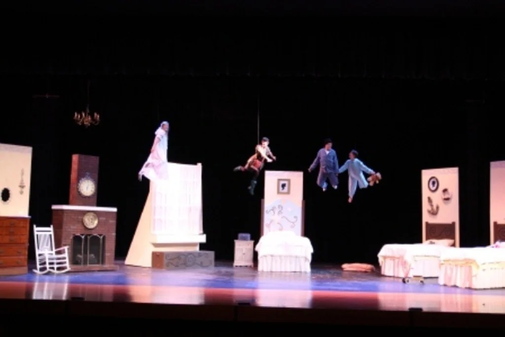   Peter Pan   Directed By: Chocs Landgrebe and Maggie Rodriguez  Production Designer and Technical Director: Joshua Heerssen  Flying Provided by ZFX 