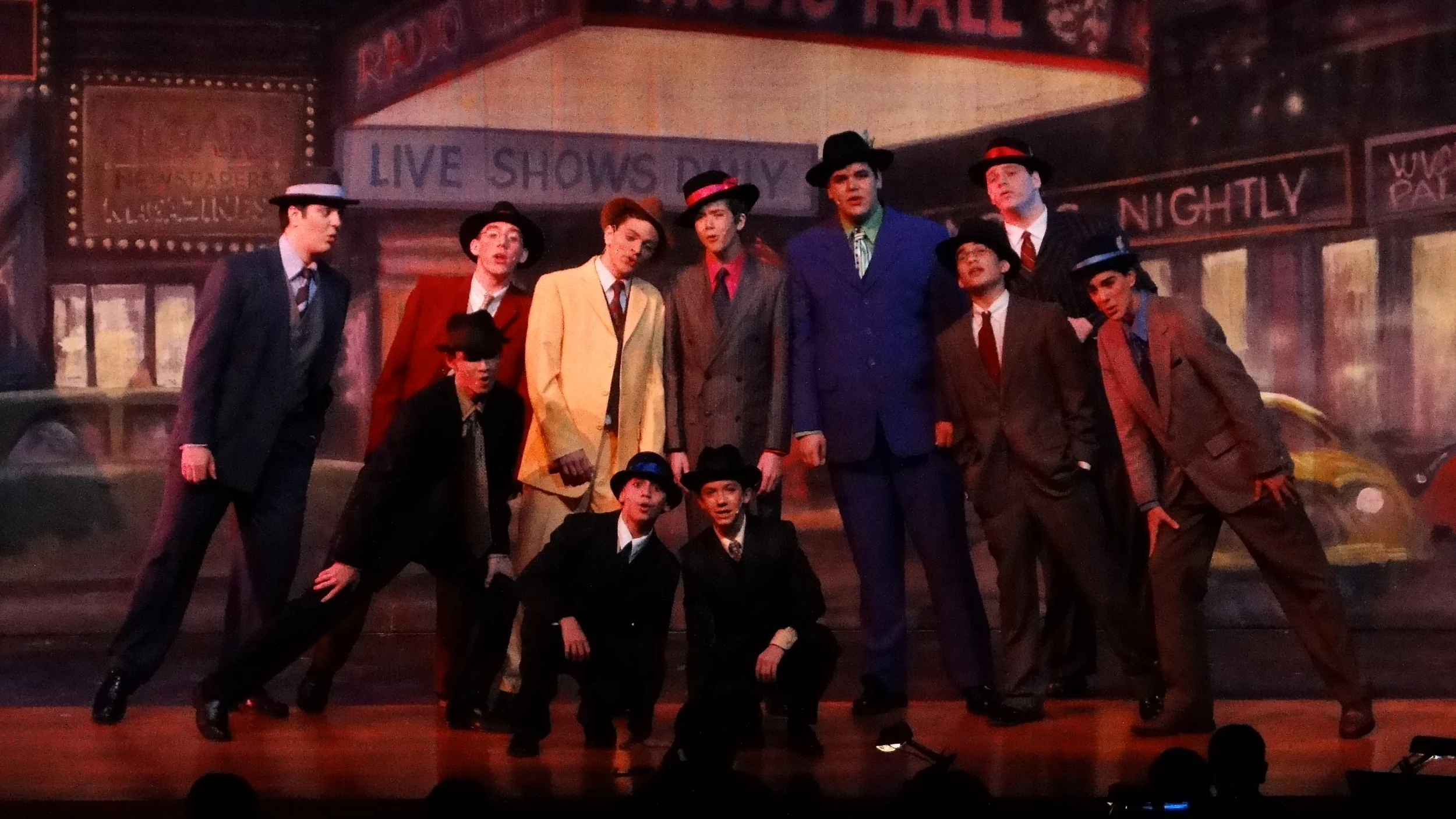   Guys and Dolls   Directed by: Chocs Landgrebe  Production Designer and Technical Director: Joshua Heerssen  Winner of "Best Set Design" at the Tommy Tune Awards 