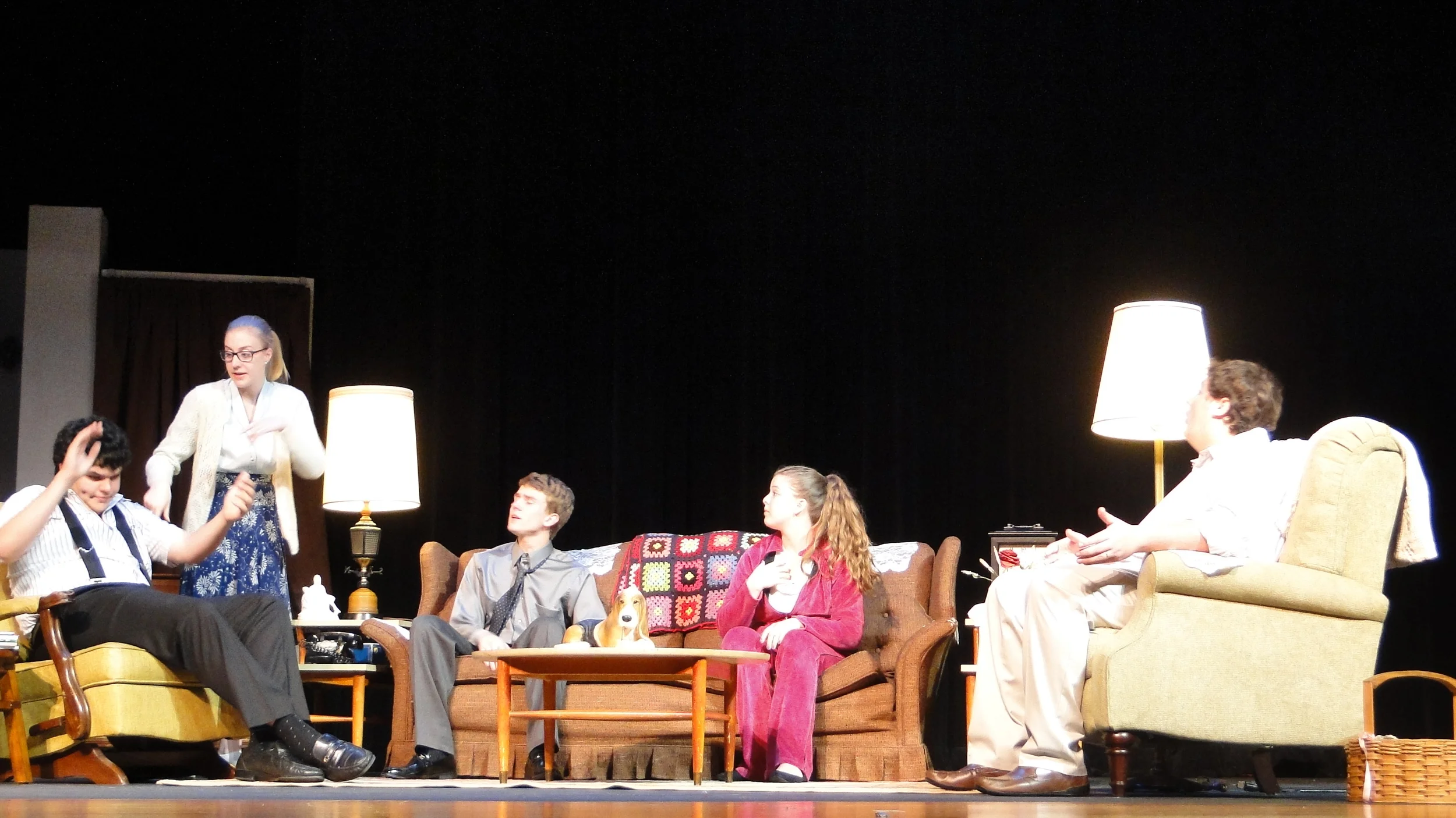   Over the River and Through The Woods   U.I.L. One Act Play- Area  Directed by: Chocs Landgrebe and Maggie Rodriguez  Technical Direction by: Joshua Heerssen 