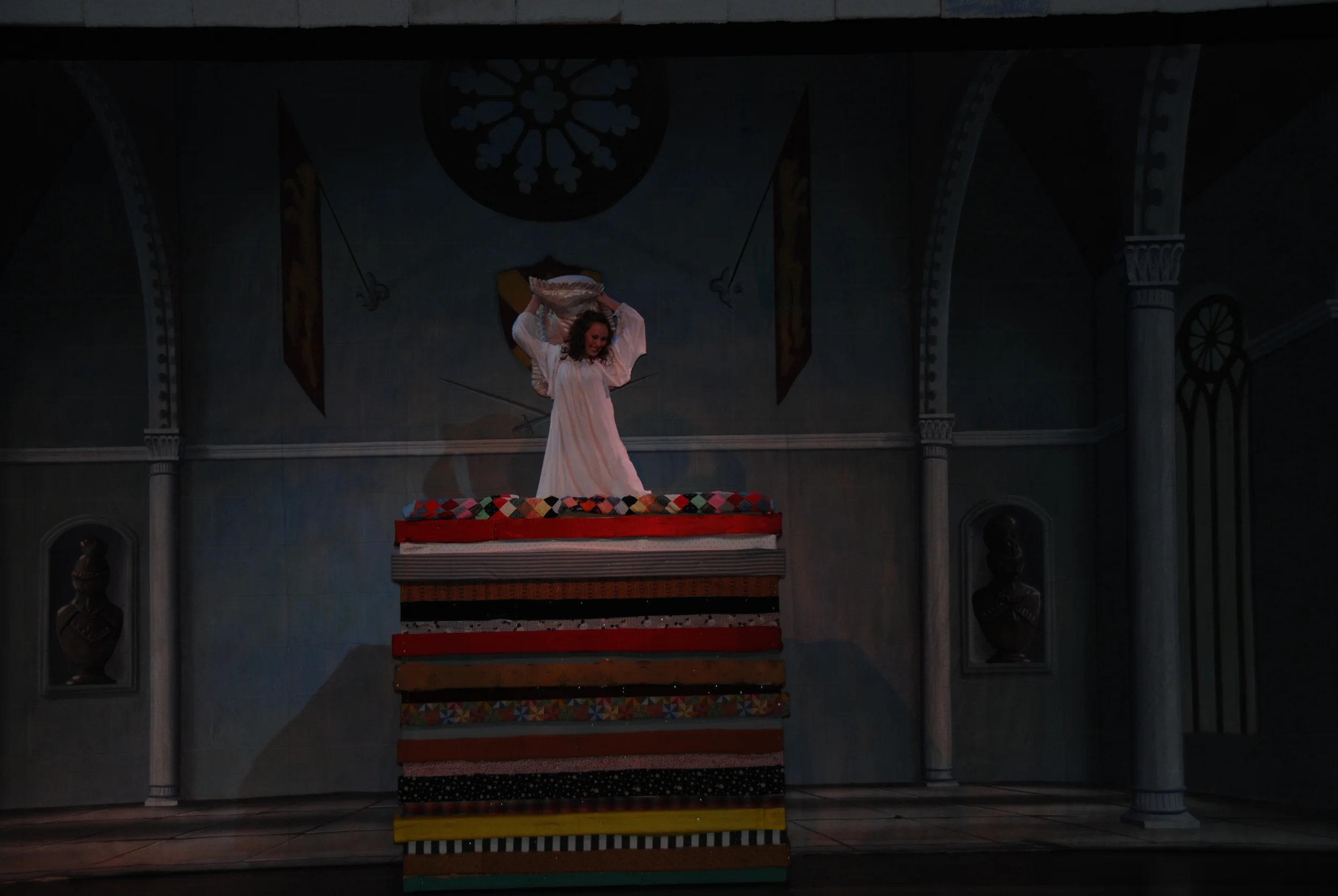   Once Upon A Mattress   Directed by: Chocs Landgrebe  Production Design and Technical Director: Joshua Heerssen  Winner of "Best Tech and Execution" at the Tommy Tune Awards 
