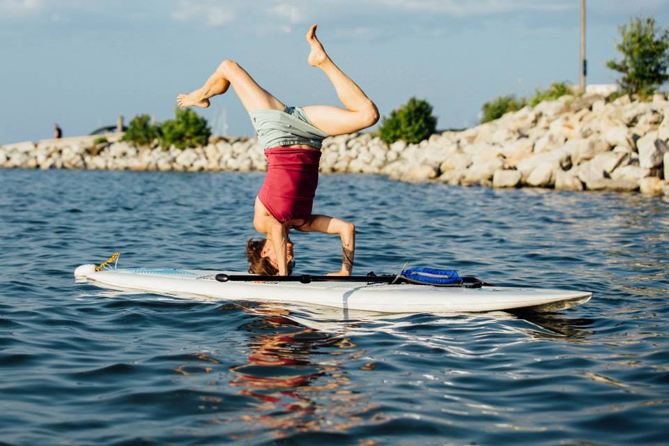 Photo of Holly Twining from Maine Yoga Fest. No headstands required for this adventure!