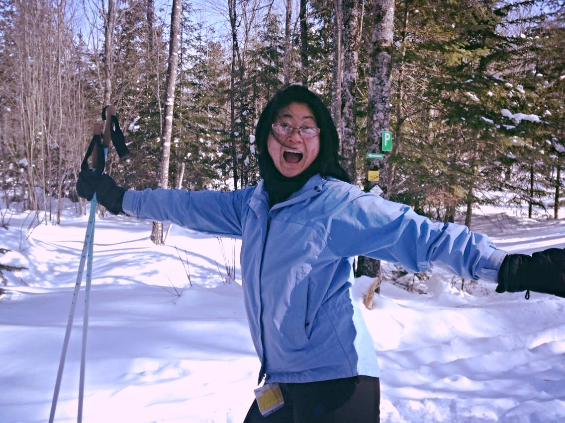 Jenny, MYA cheerleader psyched to ski!