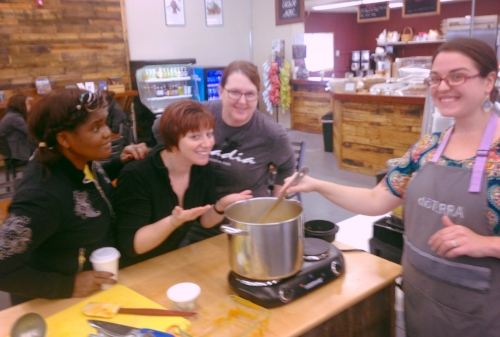 taking in the smell of yummy soup