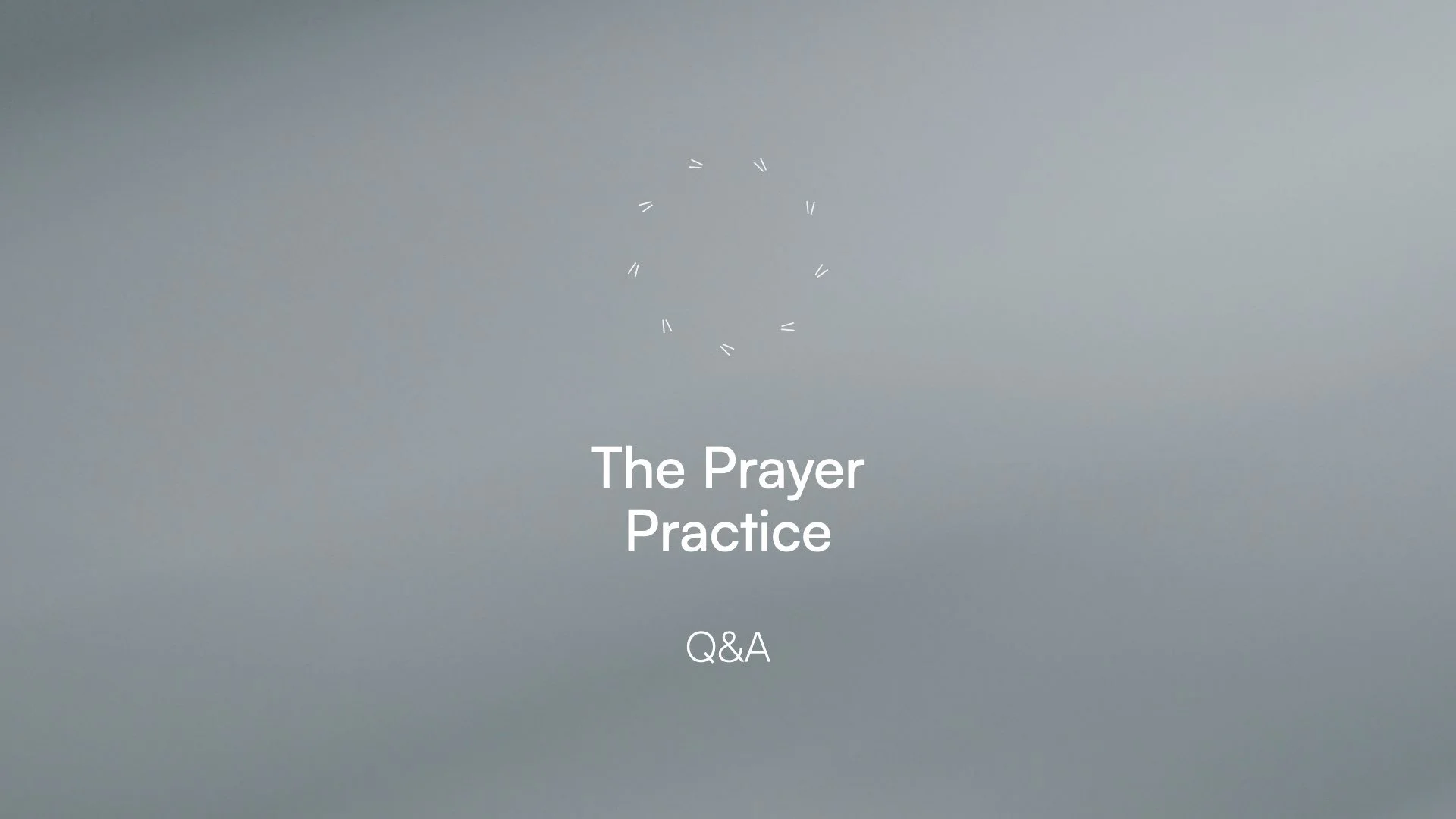 Prayer 05 - Q&amp;A