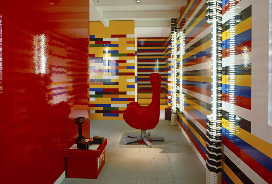 Interior de la casa Lego