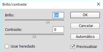Ajustes de Brillo/contraste para la capa iluminada