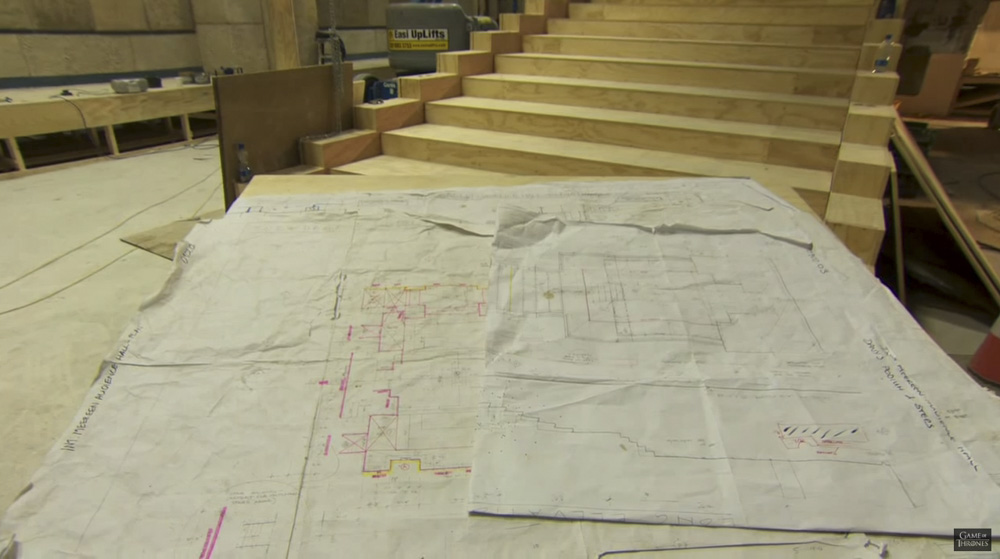 Planos para la construcción del interior de la pirámide de Meereen