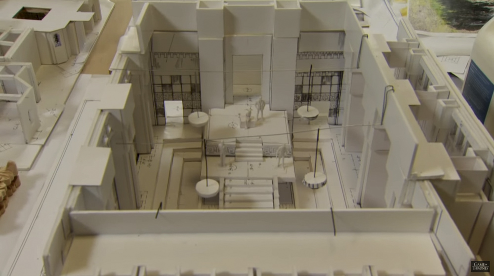 Maqueta de la sala del trono de Meereen