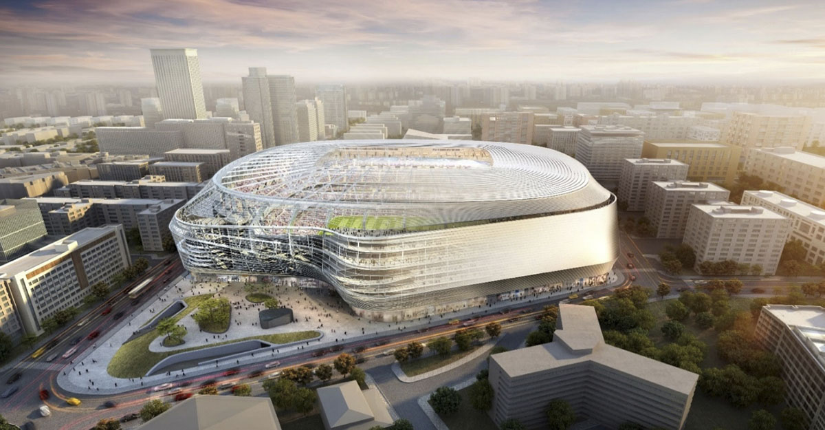 Aspecto que tendrá el estadio durante la reforma