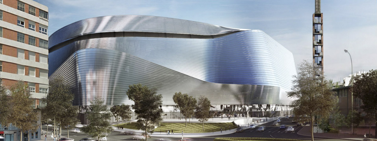 Aspecto de las zonas verdes que sustituirán a la esquina del Bernabéu