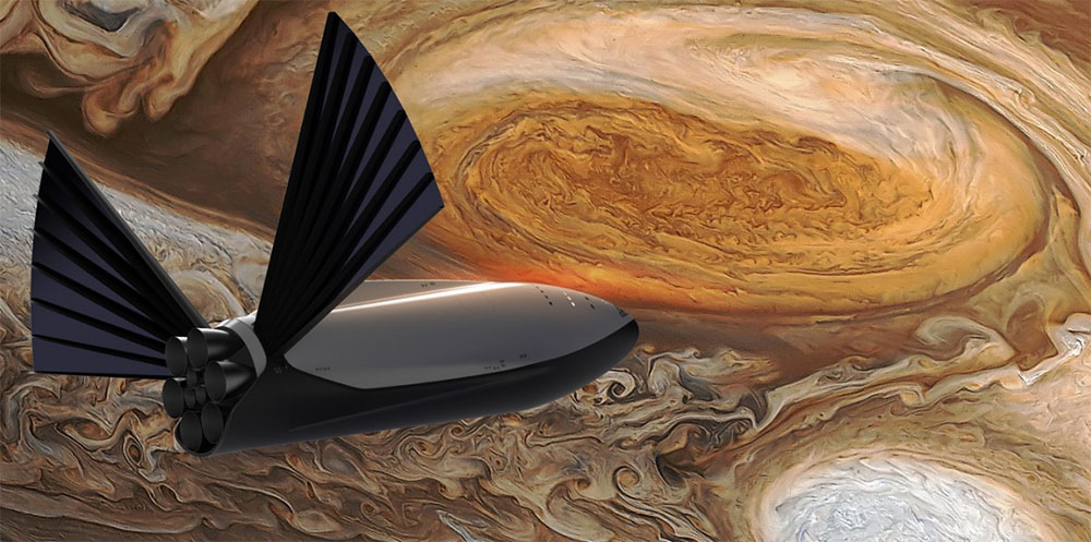 Prototipo de nave espacial presentado por SpaceX para colonizar Marte o cualquier otro planeta de superficie sólida