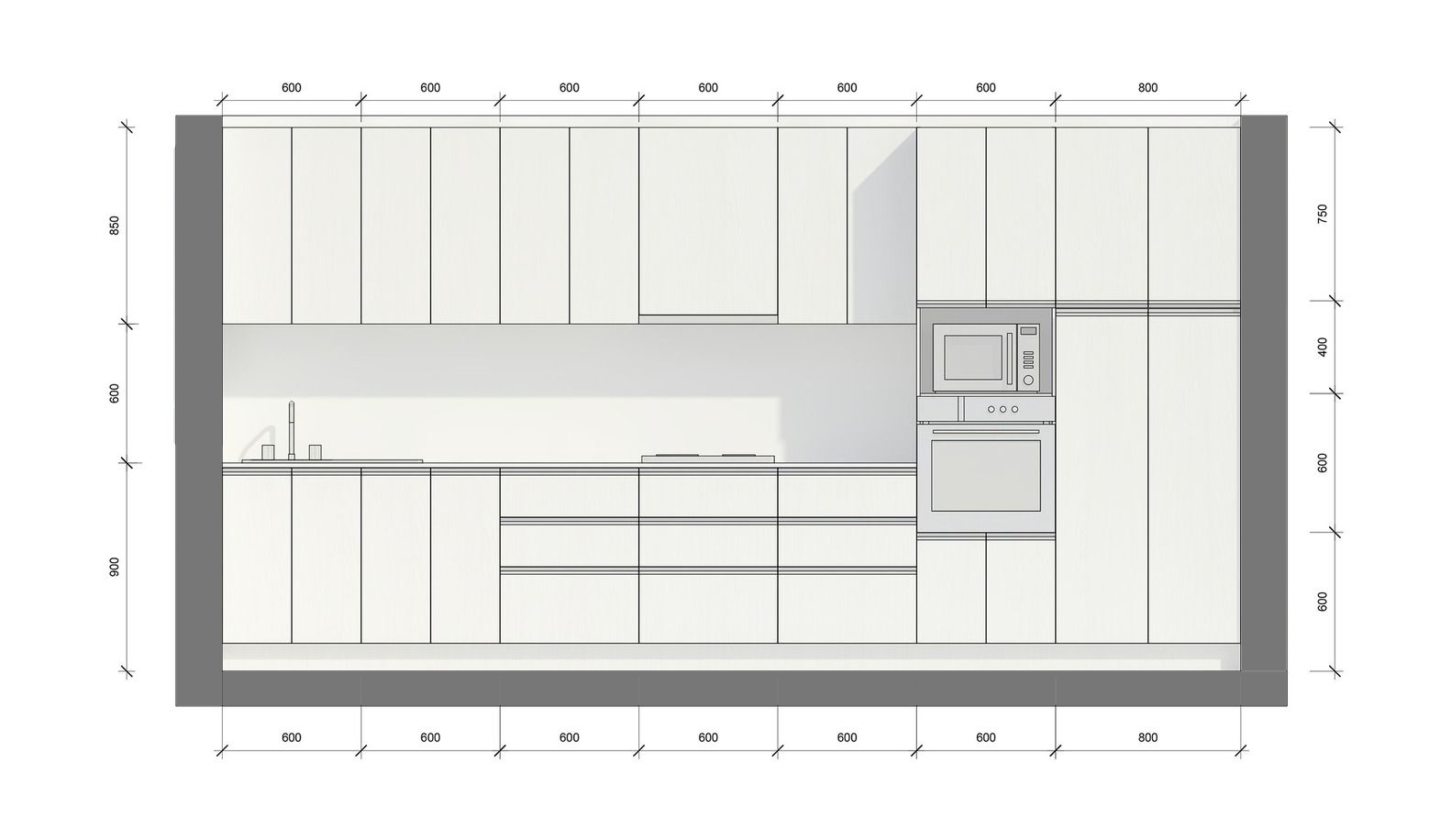 Arrevol Arquitectos: Cómo diseñar correctamente una cocina. Dimensiones  mínimas y consejos.