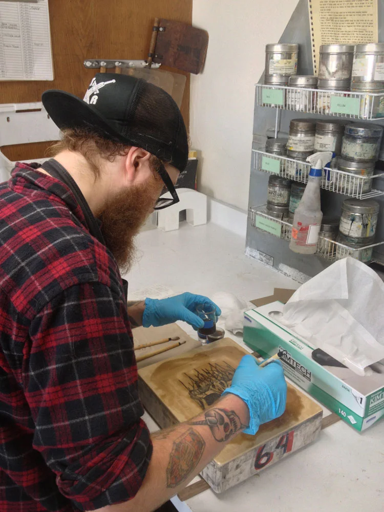  Litho 1 Student Nick Palmer @ University of Wisconsin Milwaukee 