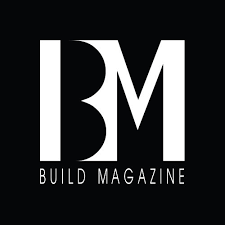 Black background with large white letters 'BM' and the words 'BUILD MAGAZINE' beneath.