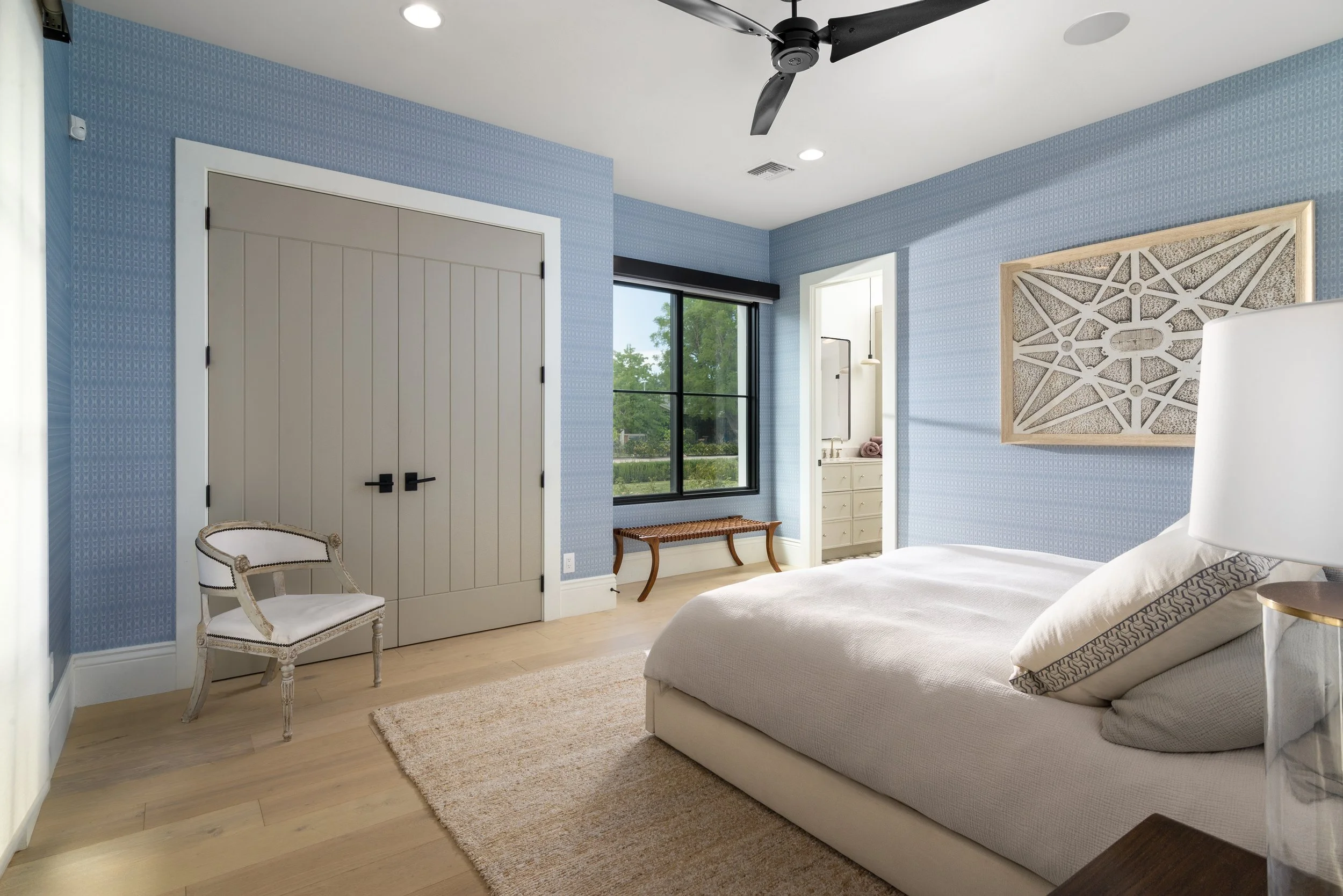 Well Appointed bedroom suite in old town scottsdale arizona photographed by sean colon photography