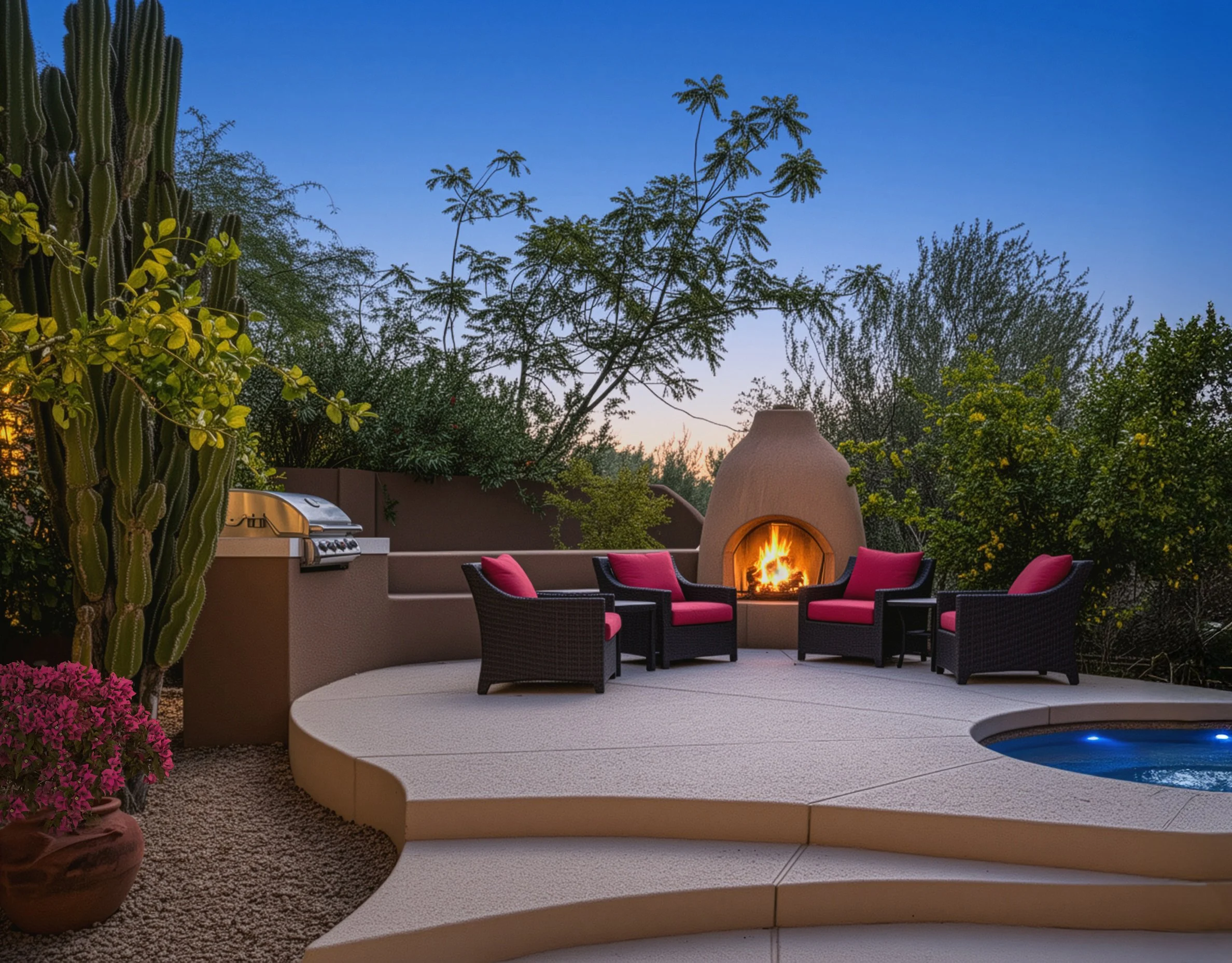 Arizona Airbnb photographer twilight kiva bbq pool_0001.jpg