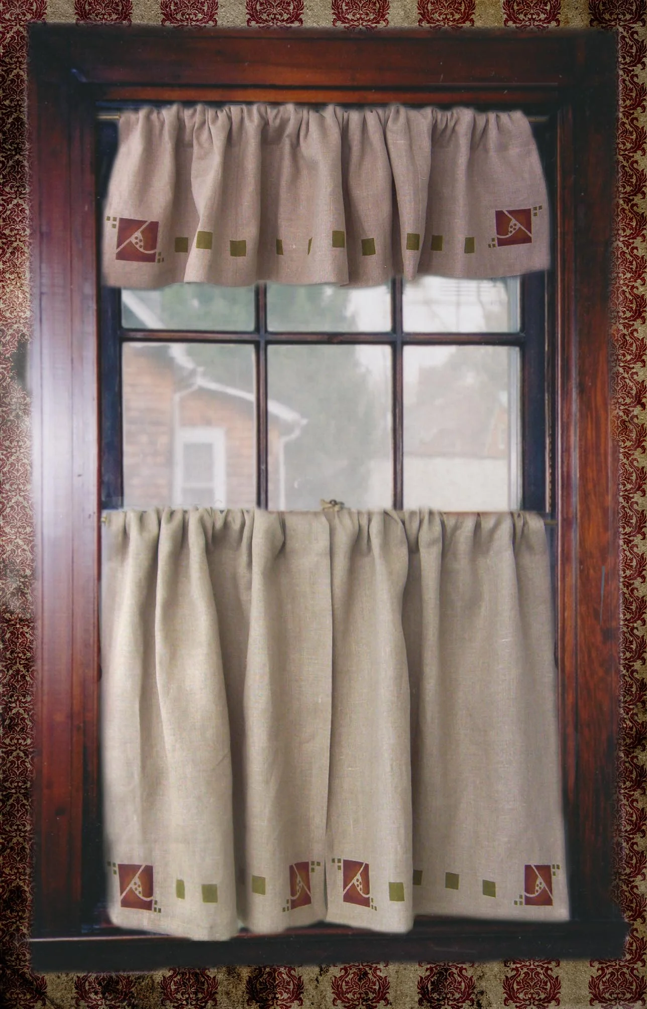 Curtains In The Arts Crafts Style Ann Wallace For Prairie Textiles