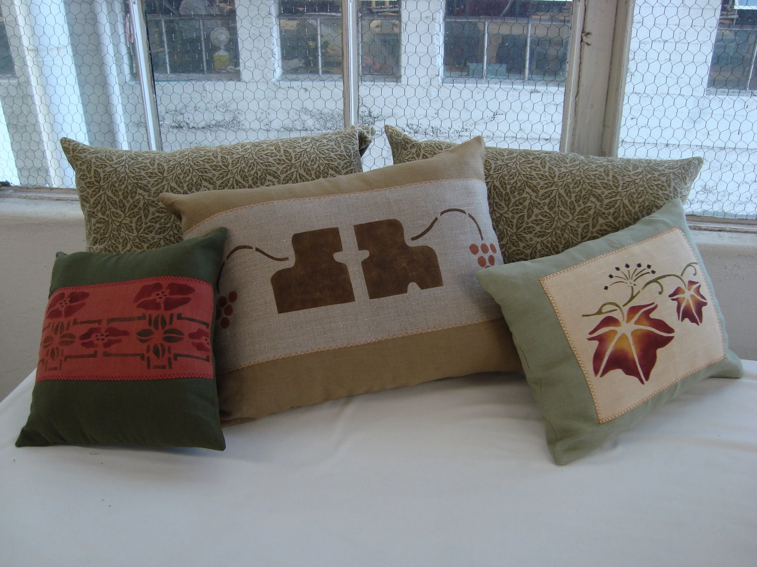 Pillows In The Arts Crafts Style Ann Wallace For Prairie Textiles